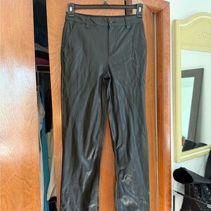 ASOS Black Straight Leg Leather Pants